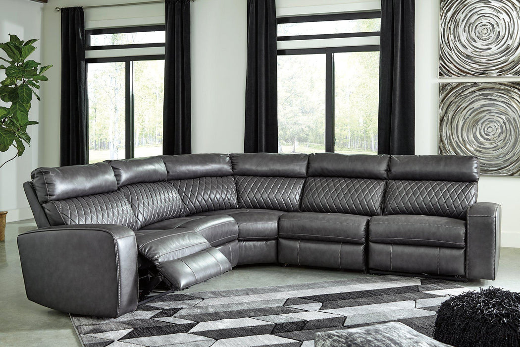 Samperstone Power Reclining Sectional - MR ZEE FURNITURE