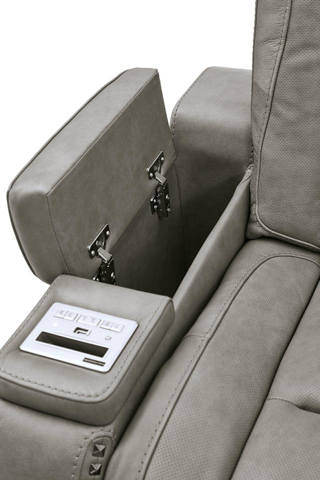 The Man-Den Power Reclining Loveseat with Console - MR ZEE FURNITURE