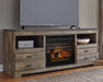 Trinell 63" TV Stand with Electric Fireplace - MR ZEE FURNITURE