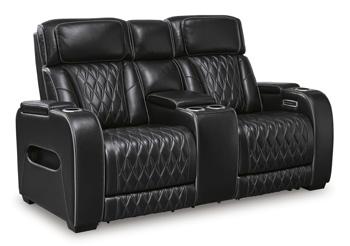 Boyington Power Reclining Loveseat with Console - MR ZEE FURNITURE