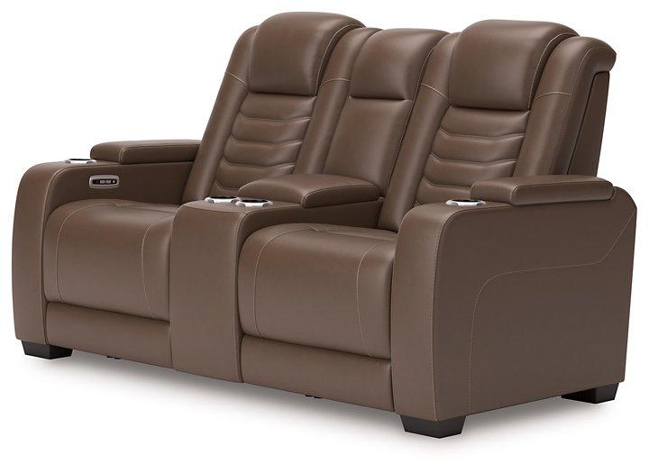 High Impact Power Reclining Loveseat with Console - MR ZEE FURNITURE