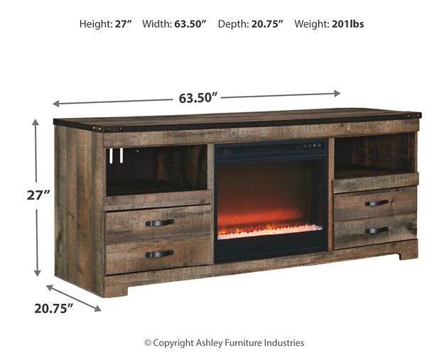 Trinell 63" TV Stand with Electric Fireplace - MR ZEE FURNITURE