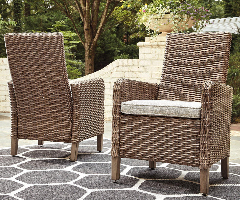 Beachcroft Outdoor Arm Chair with Cushion (Set of 2) - MR ZEE FURNITURE