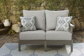 Visola Outdoor Loveseat with Cushion - MR ZEE FURNITURE