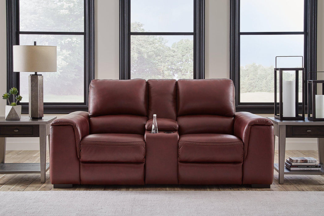 Alessandro Power Reclining Loveseat with Console - MR ZEE FURNITURE