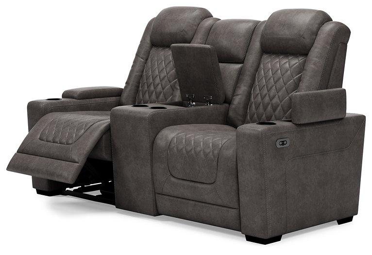 HyllMont Power Reclining Loveseat with Console - MR ZEE FURNITURE