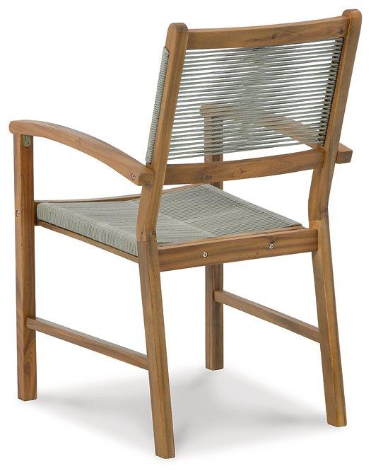 Janiyah Outdoor Dining Arm Chair (Set of 2) - MR ZEE FURNITURE