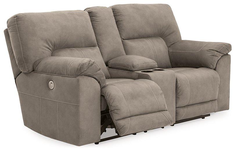 Cavalcade Power Reclining Loveseat with Console - MR ZEE FURNITURE