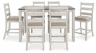 Skempton Counter Height Dining Table and Bar Stools (Set of 7) - MR ZEE FURNITURE