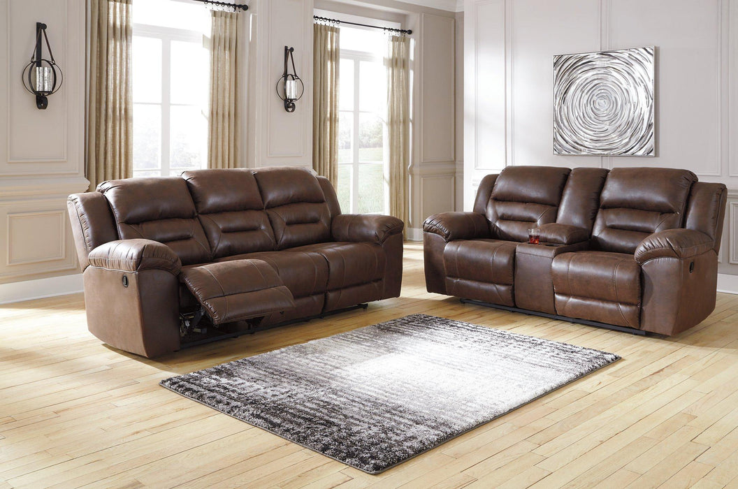 Stoneland Reclining Loveseat with Console - MR ZEE FURNITURE