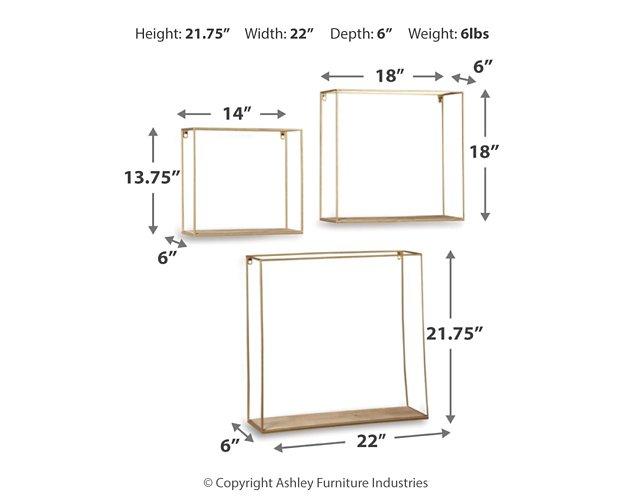 Efharis Wall Shelf (Set of 3) - MR ZEE FURNITURE