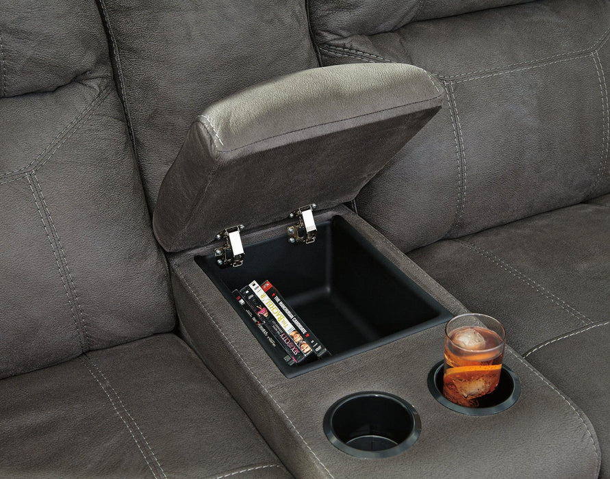 Austere Reclining Loveseat with Console - MR ZEE FURNITURE