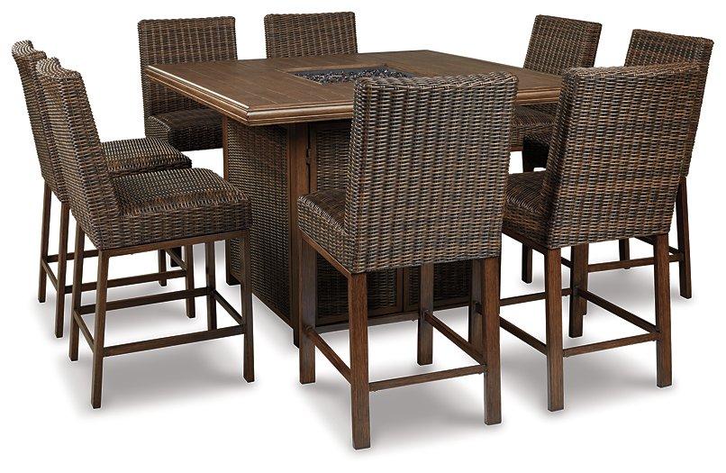 Paradise Trail Outdoor Counter Height Dining Table with 4 Barstools - MR ZEE FURNITURE