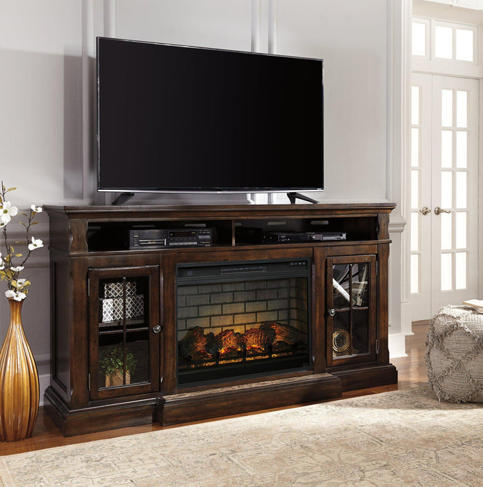 Roddinton 72" TV Stand with Electric Fireplace - MR ZEE FURNITURE