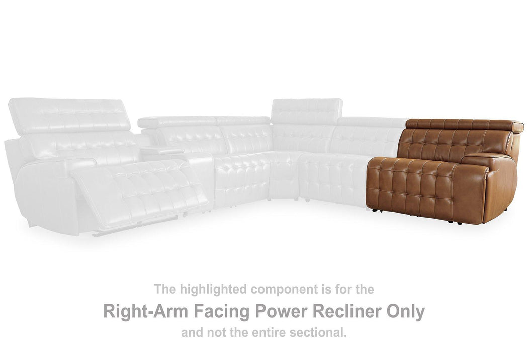 Temmpton Power Reclining Sectional Loveseat with Console - MR ZEE FURNITURE