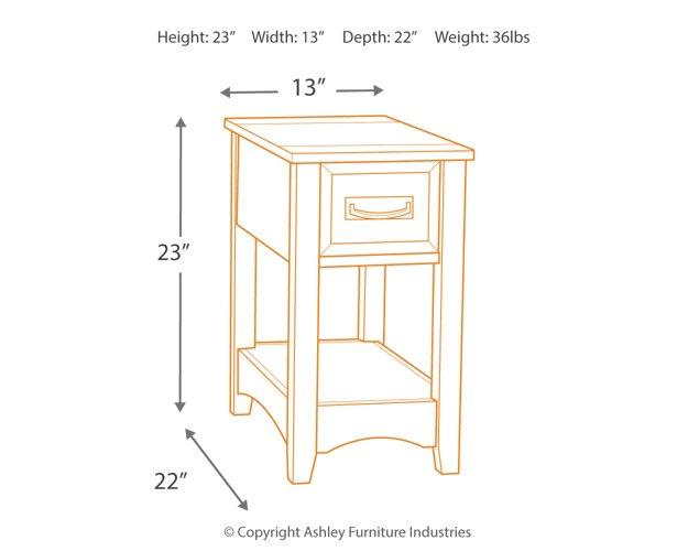 Breegin Chairside End Table - MR ZEE FURNITURE