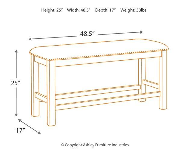 Moriville Counter Height Dining Bench - MR ZEE FURNITURE