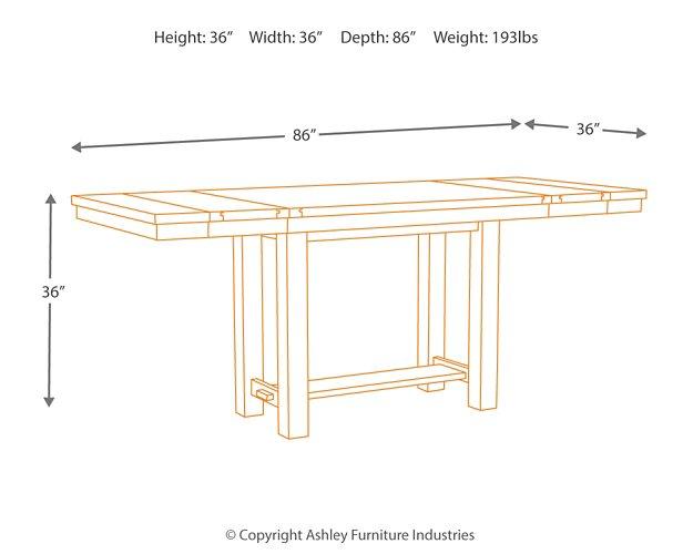 Moriville Counter Height Dining Extension Table - MR ZEE FURNITURE