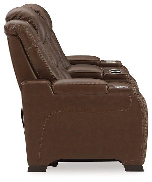 The Man-Den Power Reclining Loveseat with Console - MR ZEE FURNITURE