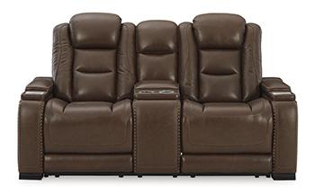 The Man-Den Power Reclining Loveseat with Console - MR ZEE FURNITURE