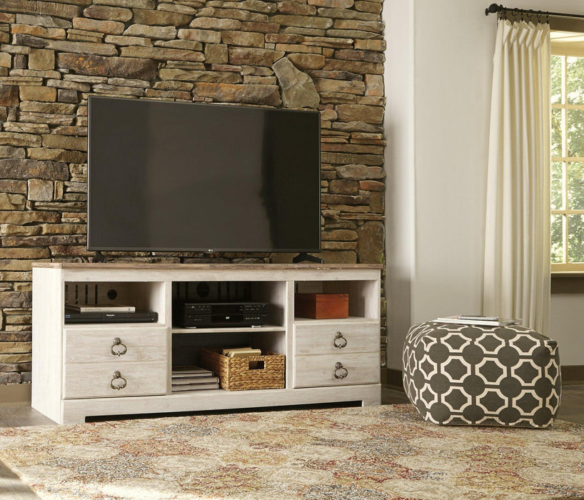 Willowton 64" TV Stand with Electric Fireplace - MR ZEE FURNITURE