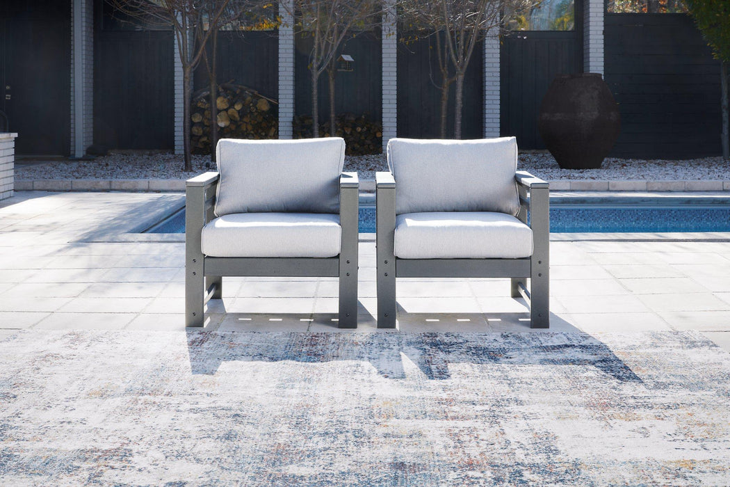 Amora Outdoor Lounge Chair with Cushion (Set of 2) - MR ZEE FURNITURE