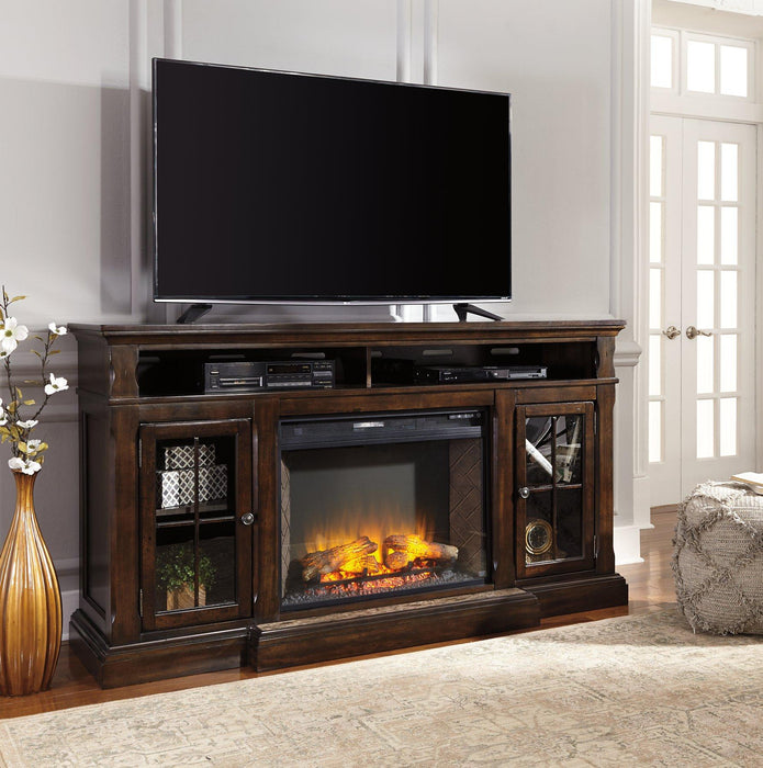 Roddinton 72" TV Stand with Electric Fireplace - MR ZEE FURNITURE