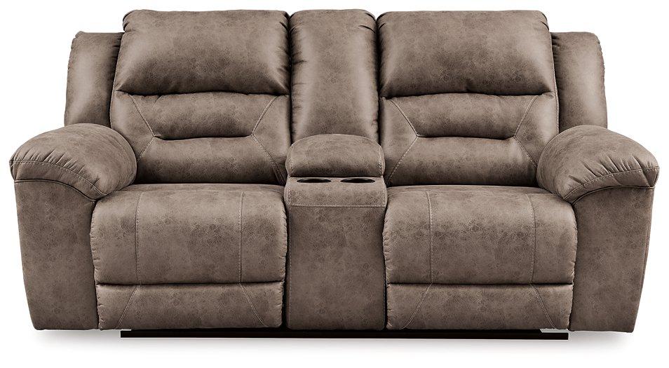 Stoneland Reclining Loveseat with Console - MR ZEE FURNITURE