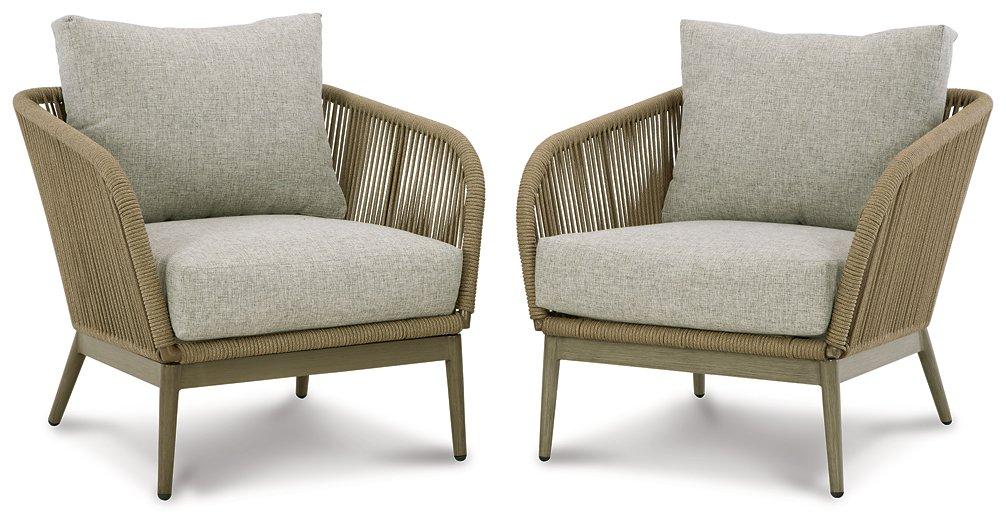 Swiss Valley Lounge Chair with Cushion (Set of 2) - MR ZEE FURNITURE