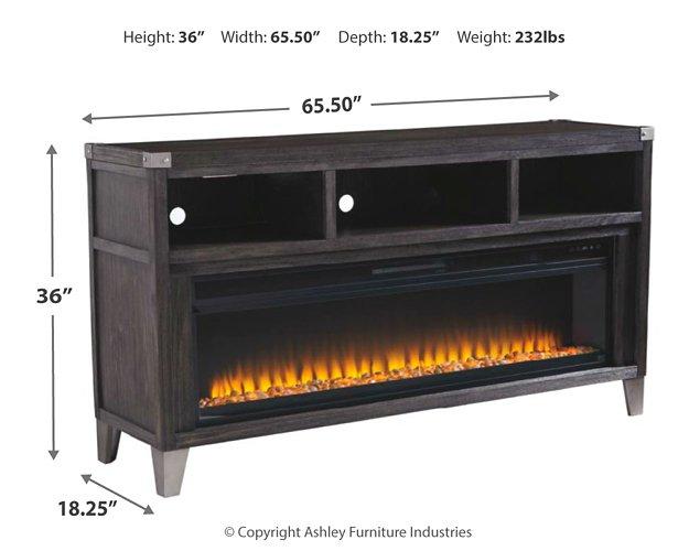 Todoe 65" TV Stand with Electric Fireplace - MR ZEE FURNITURE