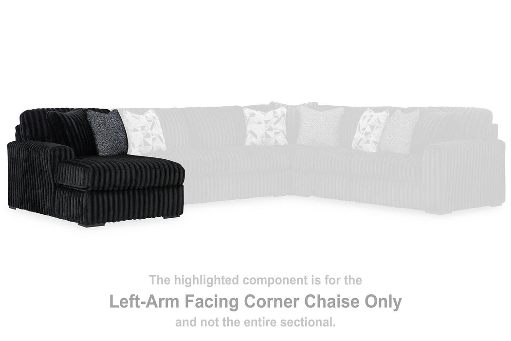 Midnight-Madness Sectional with Chaise - MR ZEE FURNITURE