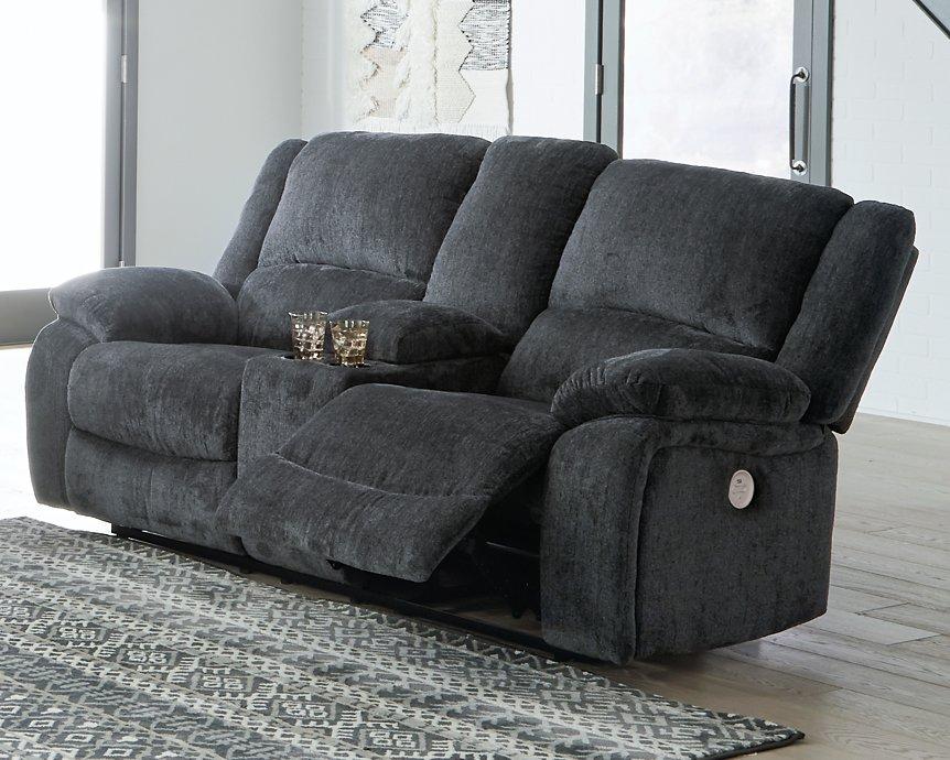 Draycoll Power Reclining Loveseat with Console - MR ZEE FURNITURE