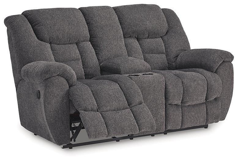 Foreside Reclining Loveseat with Console - MR ZEE FURNITURE