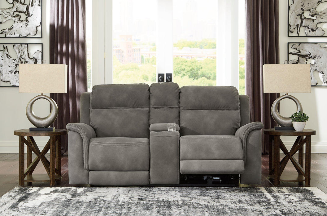 Next-Gen DuraPella Power Reclining Loveseat with Console - MR ZEE FURNITURE