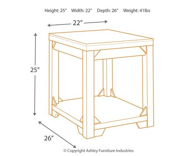 Fregine End Table - MR ZEE FURNITURE