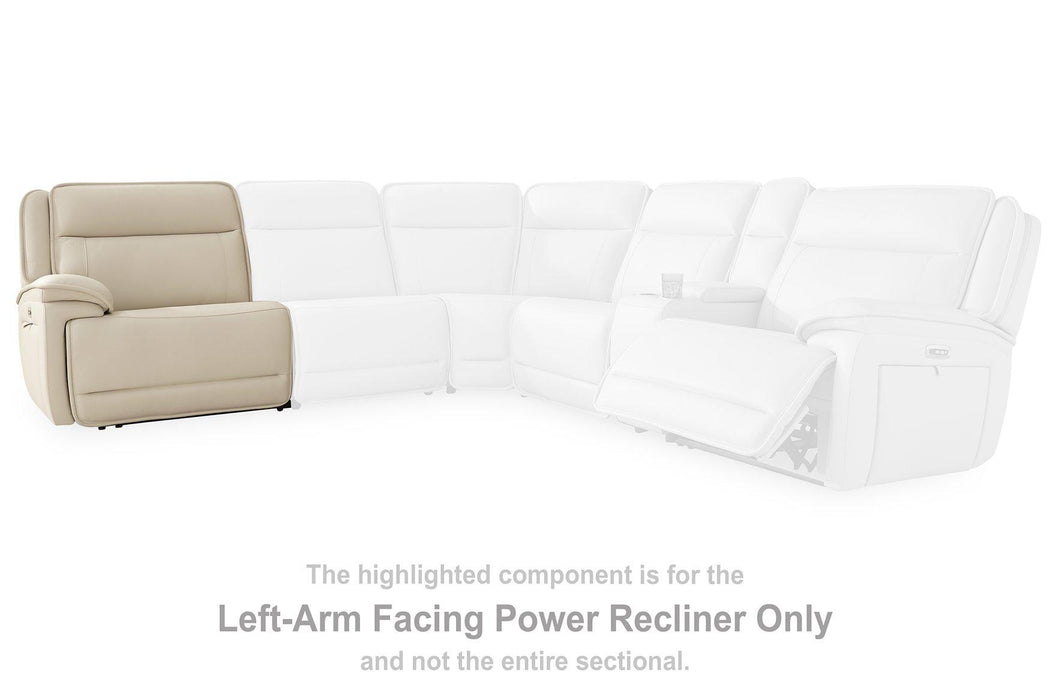 Double Deal Power Reclining Loveseat Sectional - MR ZEE FURNITURE