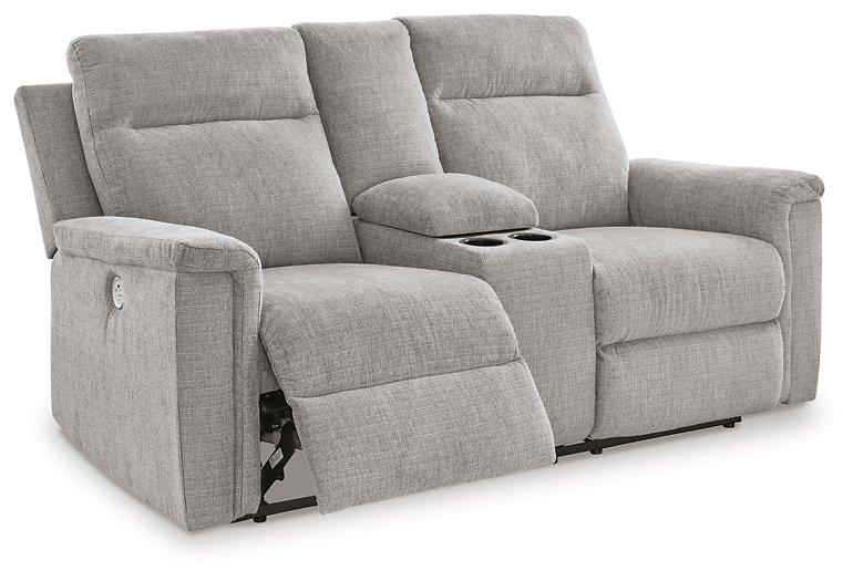 Barnsana Power Reclining Loveseat with Console - MR ZEE FURNITURE