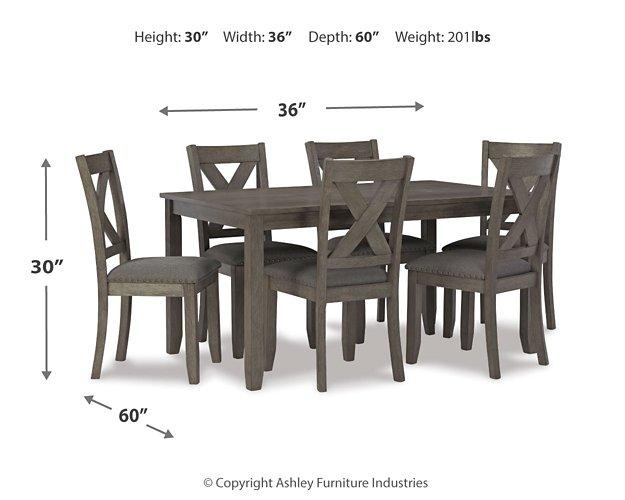 Caitbrook Dining Table and Chairs (Set of 7) - MR ZEE FURNITURE