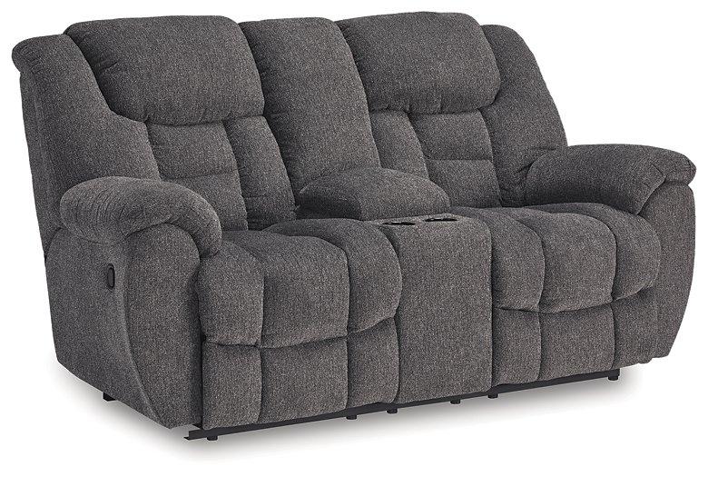 Foreside Reclining Loveseat with Console - MR ZEE FURNITURE