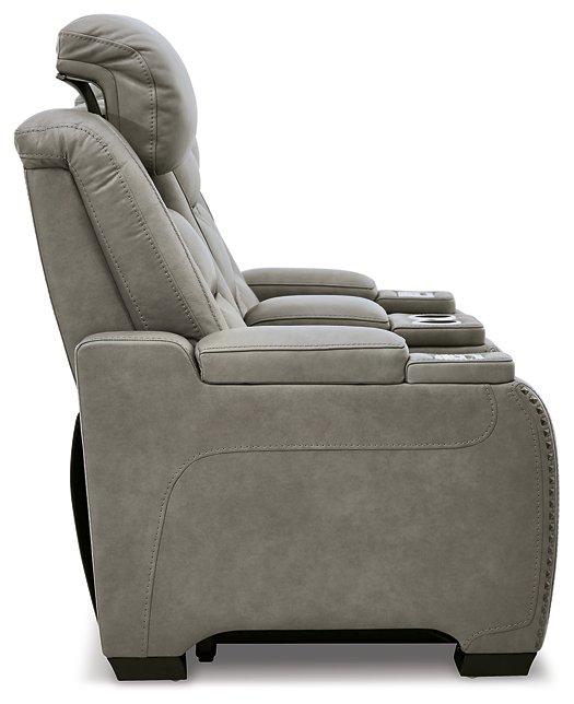 The Man-Den Power Reclining Loveseat with Console - MR ZEE FURNITURE