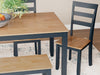 Gesthaven Dining Table with 4 Chairs and Bench (Set of 6) - MR ZEE FURNITURE