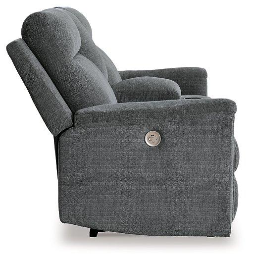 Barnsana Power Reclining Loveseat with Console - MR ZEE FURNITURE