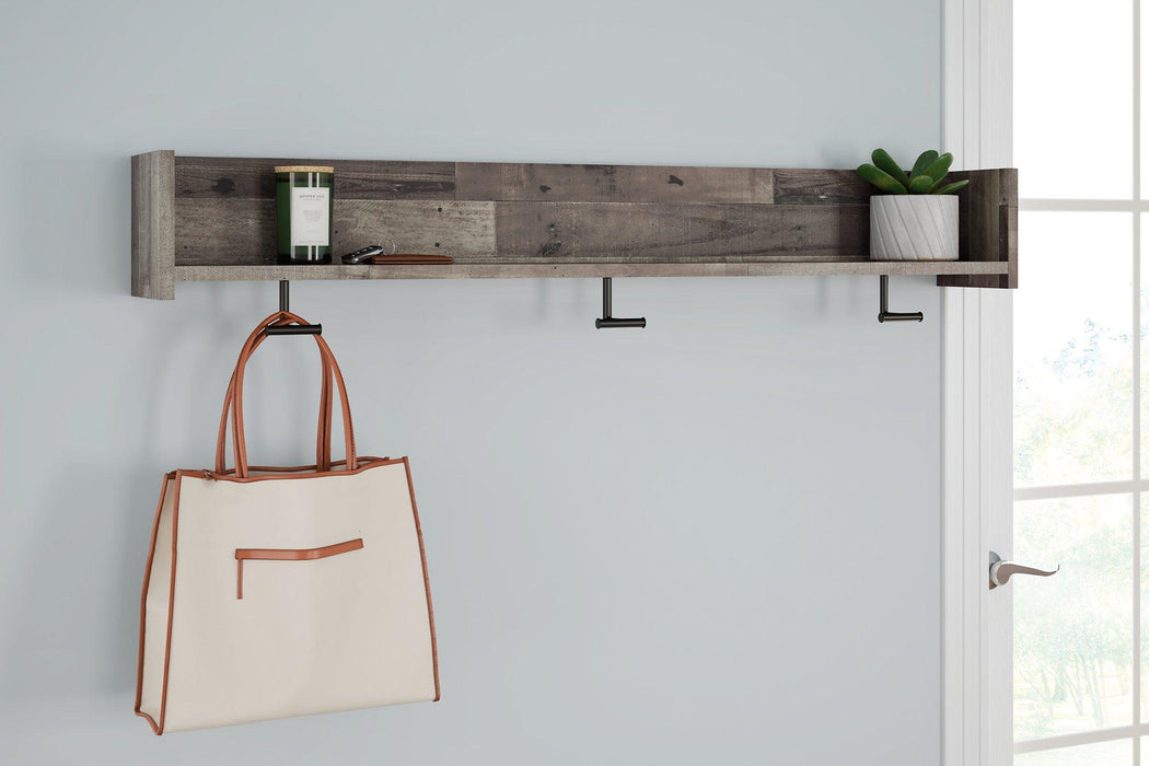 Neilsville Wall Mounted Coat Rack with Shelf - MR ZEE FURNITURE