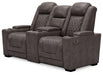 HyllMont Power Reclining Loveseat with Console - MR ZEE FURNITURE