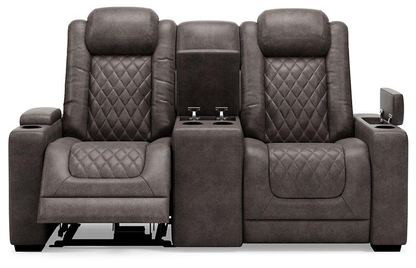 HyllMont Power Reclining Loveseat with Console - MR ZEE FURNITURE