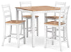 Gesthaven Counter Height Dining Table and 4 Barstools (Set of 5) - MR ZEE FURNITURE