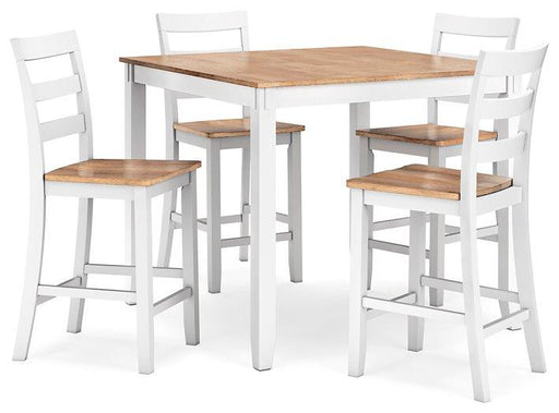 Gesthaven Counter Height Dining Table and 4 Barstools (Set of 5) - MR ZEE FURNITURE