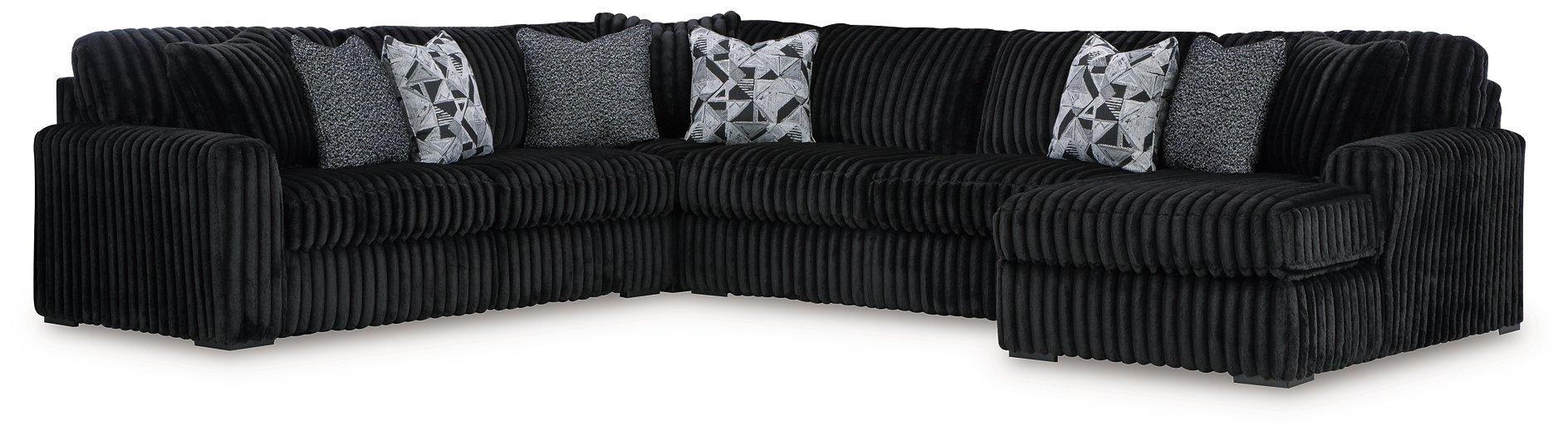 Midnight-Madness Sectional with Chaise - MR ZEE FURNITURE