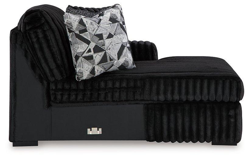 Midnight-Madness Sectional with Chaise - MR ZEE FURNITURE