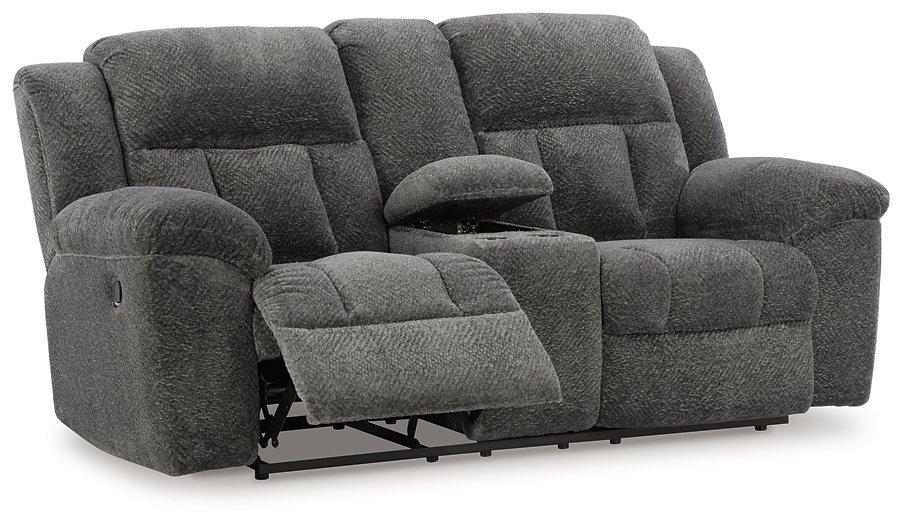 Frohn Reclining Loveseat with Console - MR ZEE FURNITURE